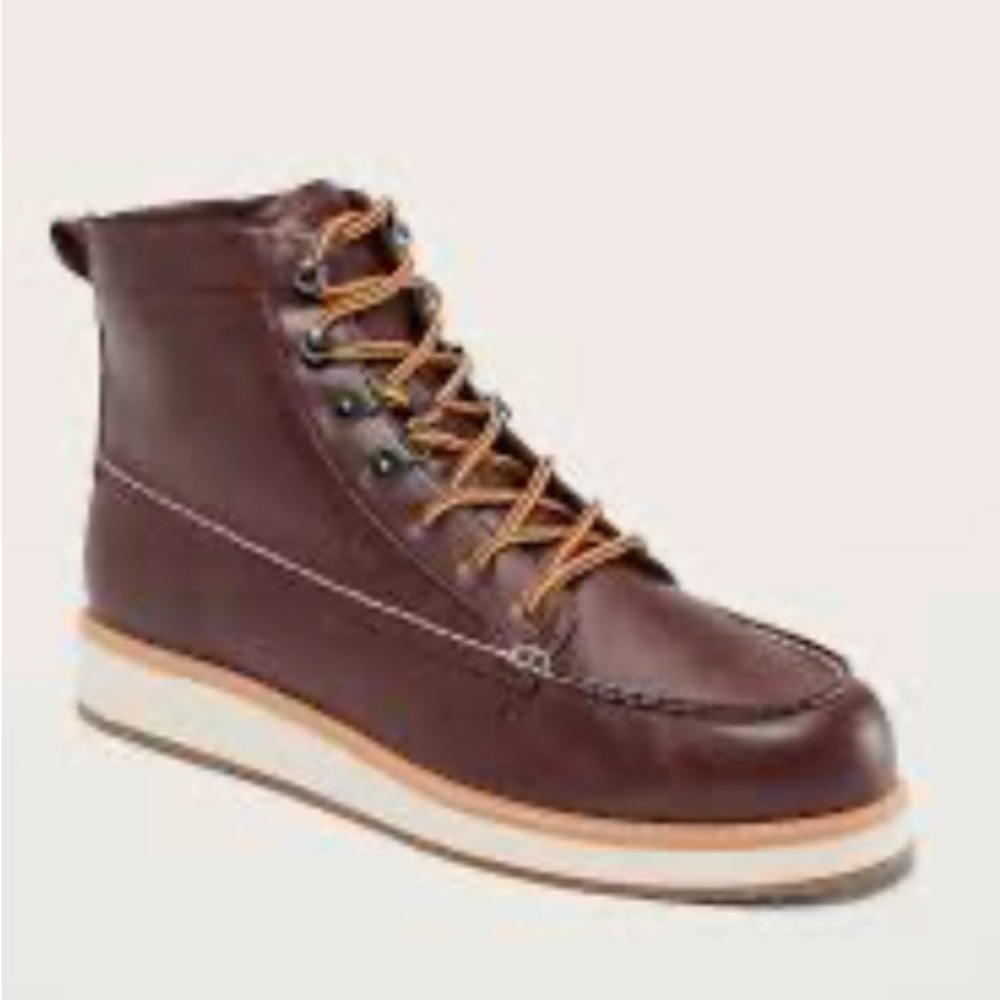 Old Navy Hiker Boot Copper River Men’s 8 Faux-Leather Work Boots